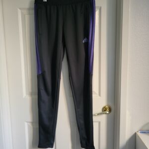 Adidas Women's Grey and Purple Tiro 17 Pants